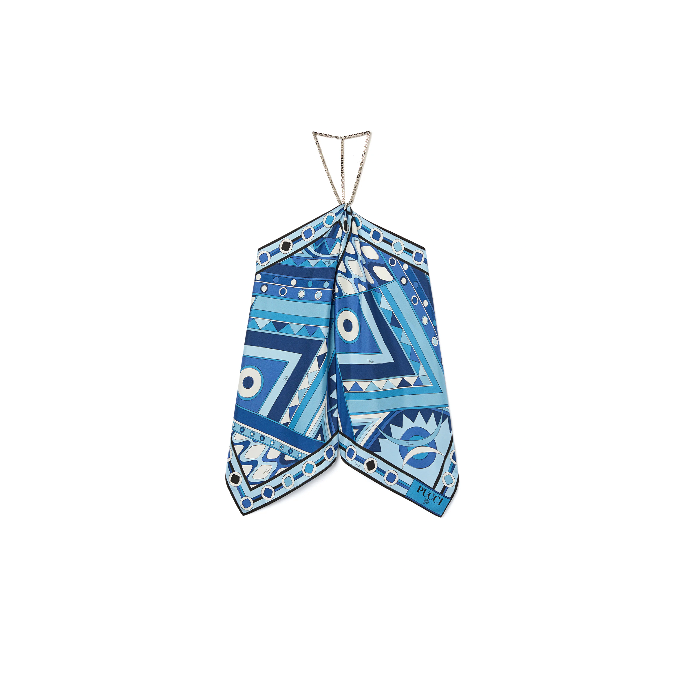 PUCCI VIVARA PRINT SLEEVELESS SILK TOP 5URM315U817P24